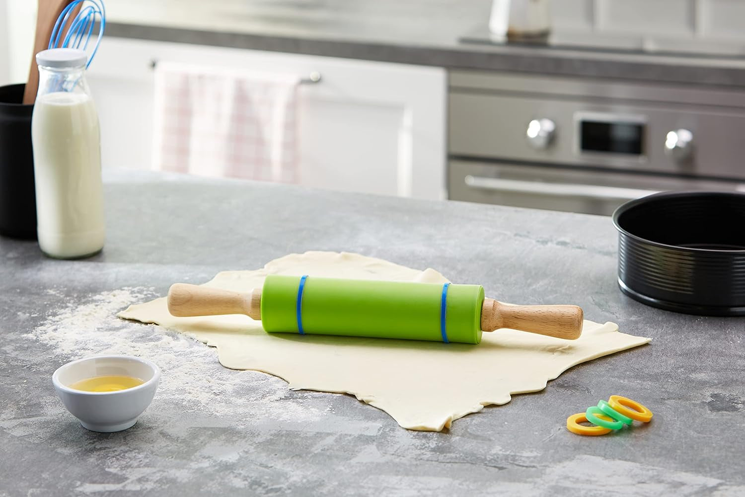 Inele de ghidare pentru sucitor mic, plastic, multicolor, 14 x 9 x 2,05 cm, 8 bucăți