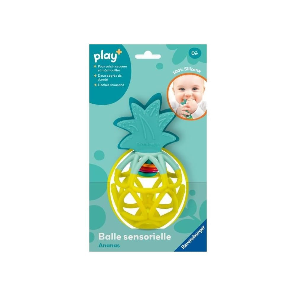 Ravensburger Play + 34013 Minge senzorială, ananas, jucărie pentru copii de la 6 luni, versiunea franceză Jucarii Bebe Naty Shop