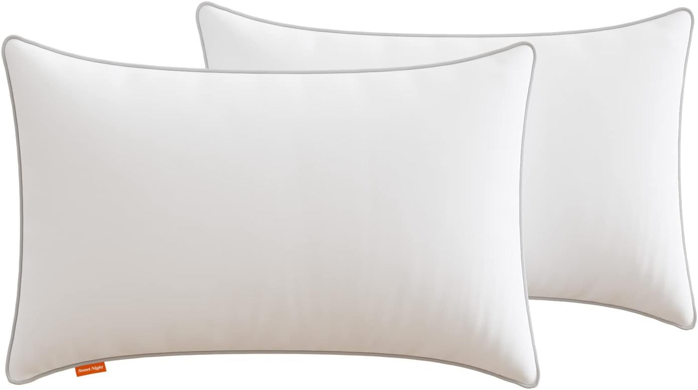 Pernă Sweetnight 40X40 Set de 2, umplutură de pernă din fibre de lemn din poliester, pernă moale și de susținere pentru toate pozițiile de dormit, pernă de dormit respirabilă, lavabilă cu fermoar Perne standard Naty Shop 2 bucăți (1 pachet) 40X80Cm