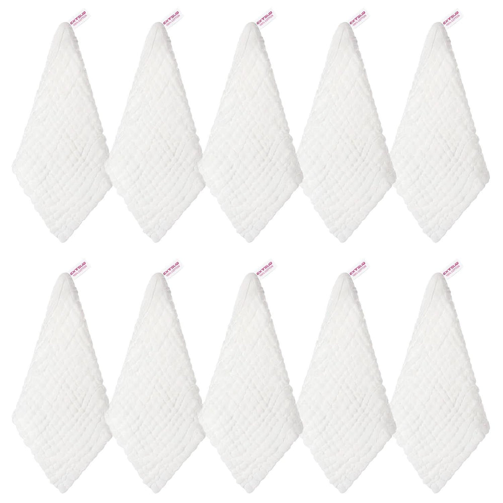 Prosoape de spălat pentru bebeluși EXTSUD, pachet de 10 prosoape de muselină pentru bebeluși Mama si Copilul Naty Shop