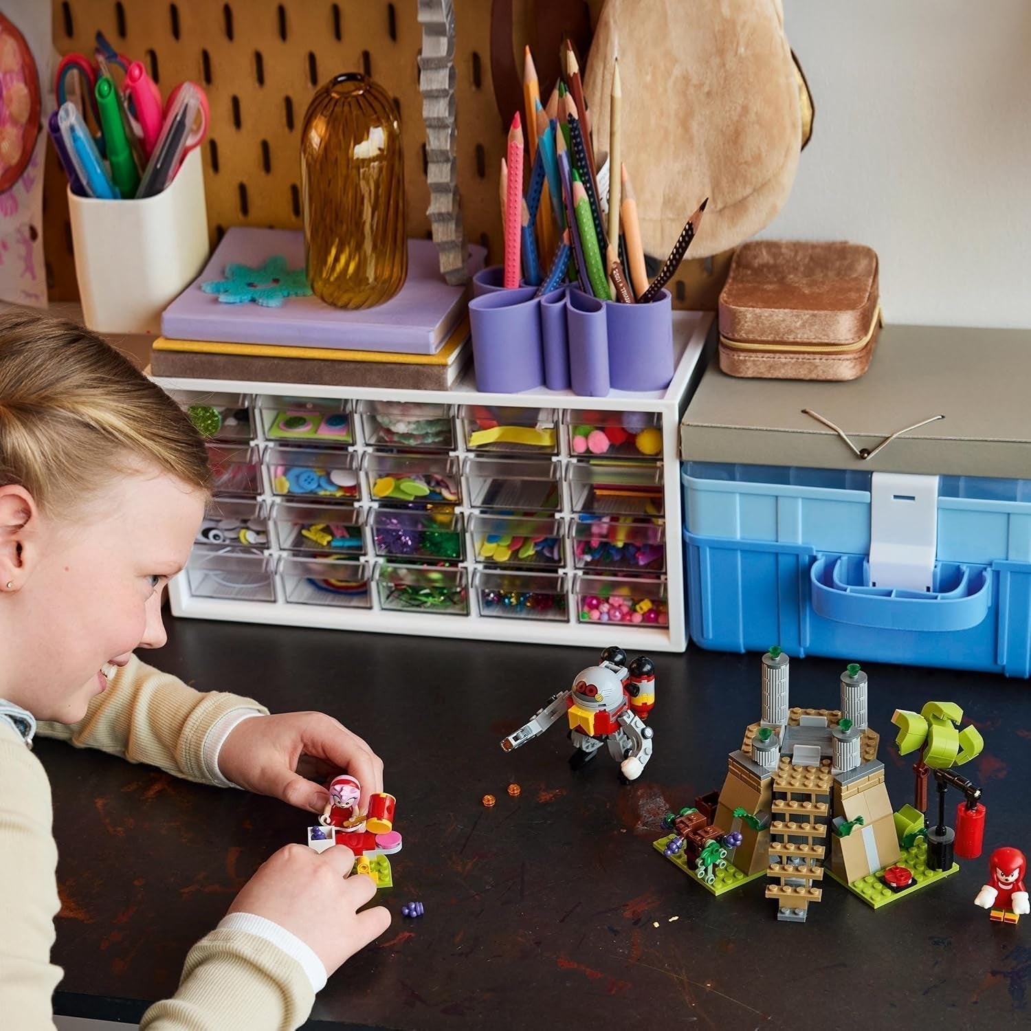 LEGO Sonic the Hedgehog Knuckles And The Shrine Of Master Emerald, jucărie de colecționat, cadou pentru gameri, set de construcție de aventură pentru băieți și fete de la 8 ani 76998 Seturi de constructie Besuche den LEGO-Store