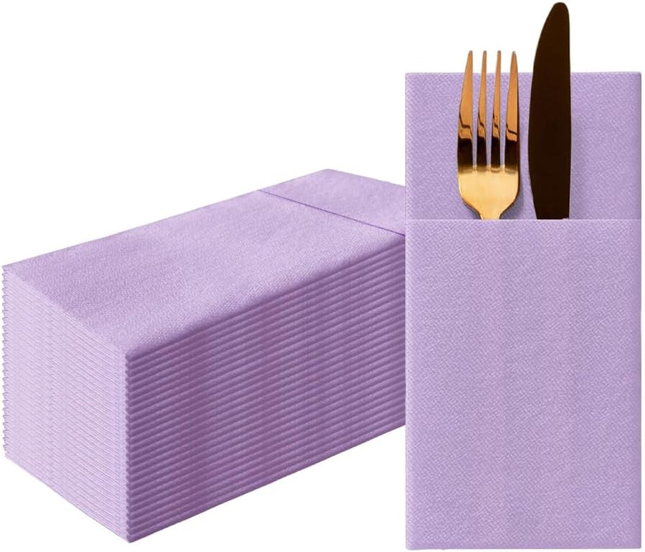 PAW - Șervețele pentru tacâmuri Airlaid - asemănătoare cu țesătura (pliere de 1/8) | 25 bucăți | Ideal pentru nunți, botezuri, comuniuni, zile de naștere | Saci de șervețele pentru tacâmuri | Monocolor, auriu