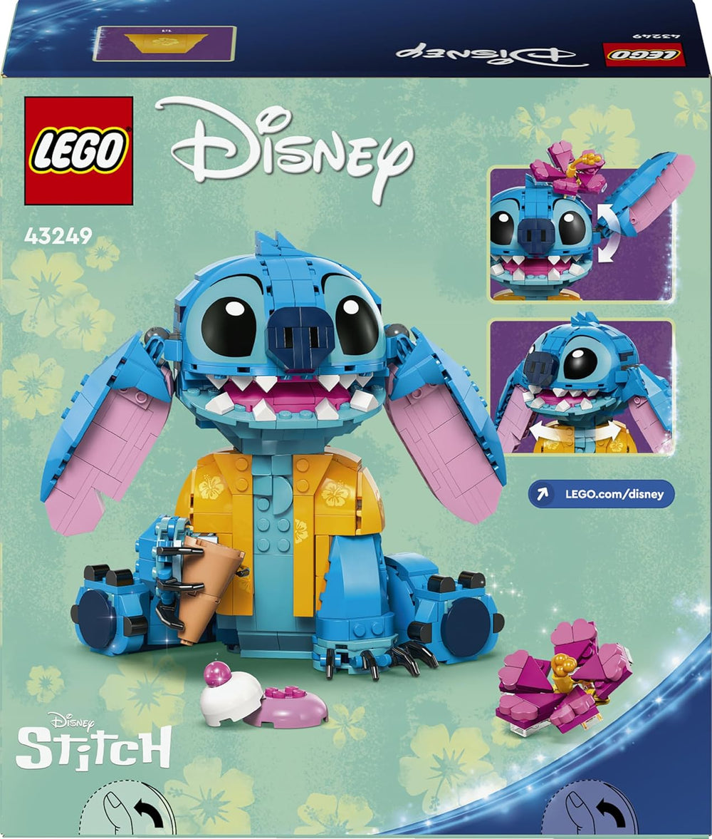 LEGO | Disney Stitch Spielzeug - Figur zum Spielen und Sammeln mit Einer Eistüte und Einer dekorativen Blume - Geschenk für Mädchen, Jungen und Lilo & Stitch Filmfans ab 9 Jahren - 43249