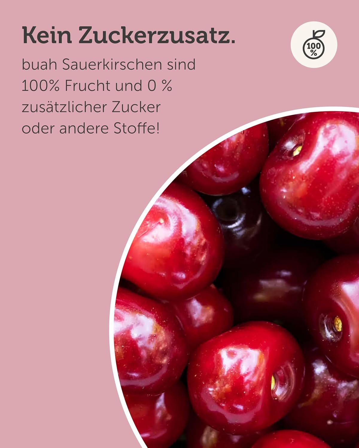 Cireșe amare liofilizate BUAH® | Cireșe amare întregi ca gustare sau pentru muesli | Înlocuitor ideal pentru bomboane | Vegan și fără zahăr adăugat | 135g Produse deshidratate Naty Shop