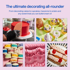 Colour Mill White Buttercream Gloss Frost, Cremă de unt albă în stil meringue elvețian, Vanilie cremoasă, Perfectă pentru glazurare, pipetare și umplere - 1 L Pasta de zahar Naty Shop