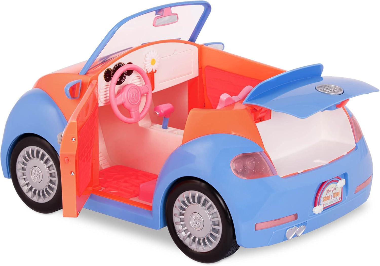 Glitter Girls - Fifer & GG Cabrio - 36 cm Puppe & Fahrzeug-Paket - Orangefarbener Oldtimer - 3 Jahre +