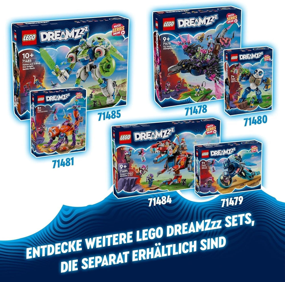 LEGO Dreamzzz 2-In-1 Coopers Dino-Mech C-Rex, jucărie Pterodactyl, T.Rex figurină de acțiune pentru băieți și fete, jucărie creativă, set de aventură, cadou pentru copii de la 9 ani 71484 Seturi de constructie Besuche den LEGO-Store
