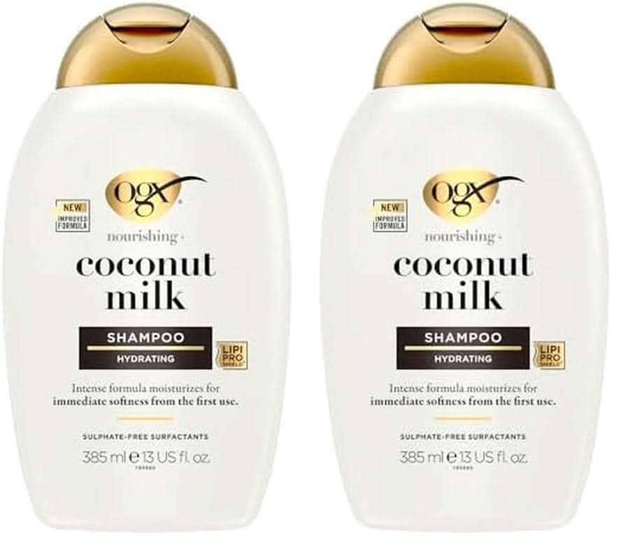 Șampon cu lapte de cocos OGX (385 ml), efect hidratant Duș și baie Naty Shop 2 x 385 ml