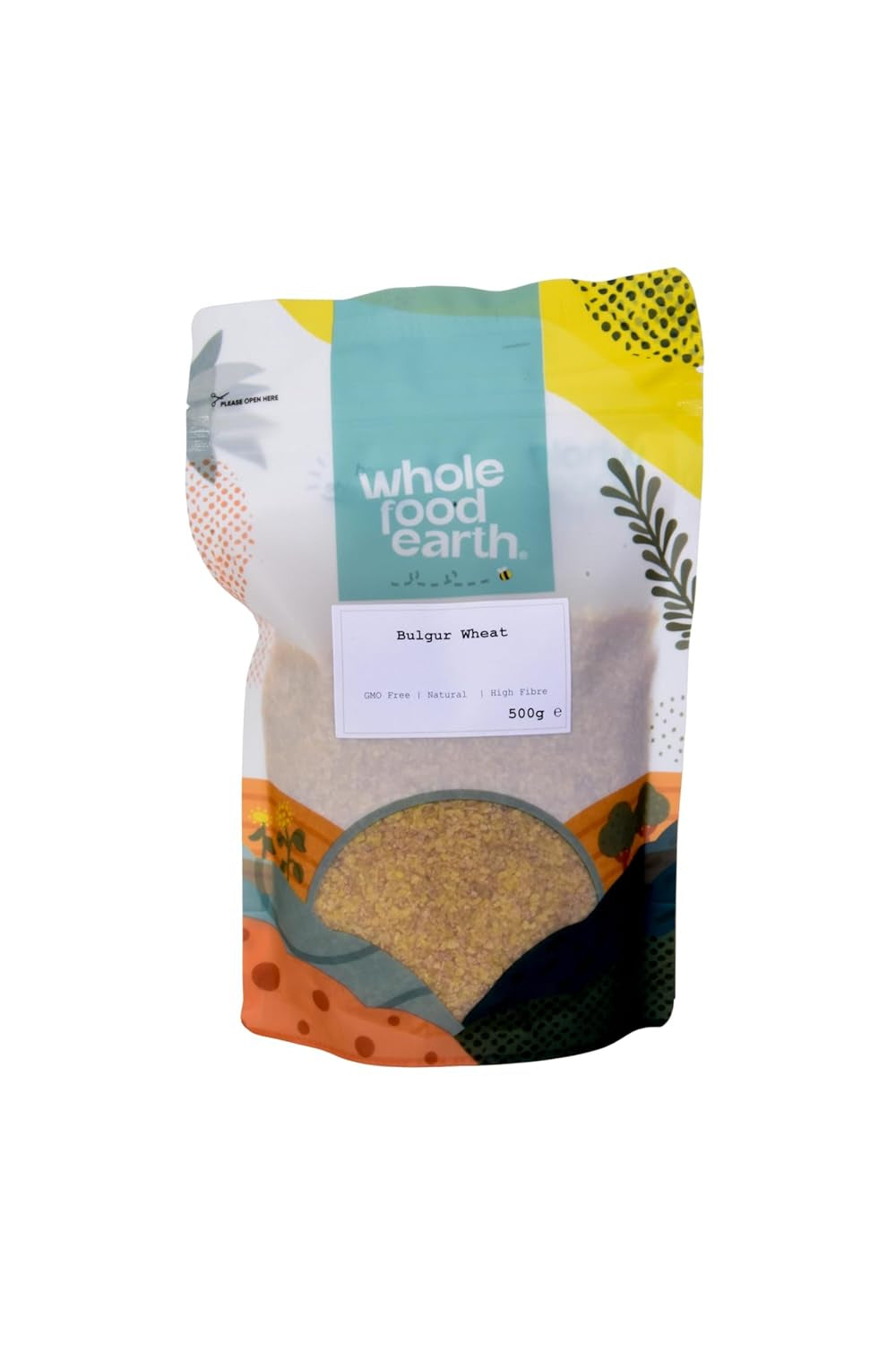 Bulgur din grâu Wholefood Earth - fără OMG - natural - vegan - fără lactate - fără zahăr adăugat, 500g
