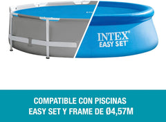 Prelată solară pentru piscină Intex - Prelată solară - Ø 457 cm - Pentru piscine cu montare ușoară și cadru, Albastră