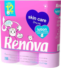 Renova SKINCARE LOTION Hârtie igienică 12 role, 12 bucăți