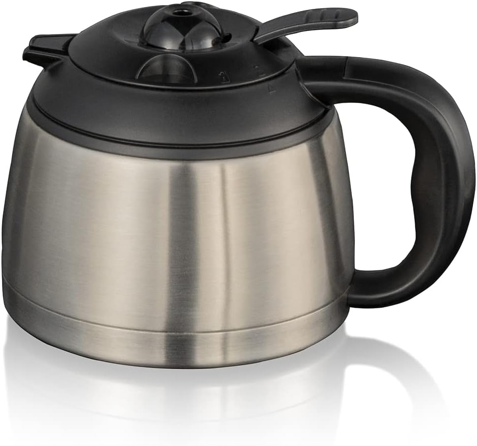 Espressor cu filtru Cloer 5009 cu funcție de menținere la cald, pentru până la 8 cești, 800 W, cu carafă izolată din oțel inoxidabil, cană filtrantă 1x4, negru
