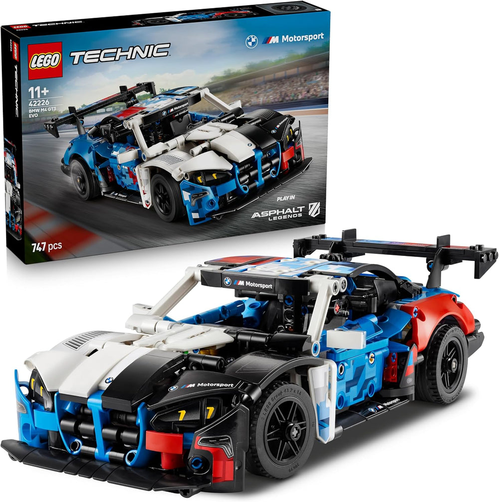 LEGO Technic BMW M4 GT3 EVO Rennwagen - Modellbausatz mit V6-Motor, Lenkung & öffnenden Türen - Gaming Geschenk für Jungen ab 11 Jahren & Jugendliche Motorsport Fans - 42226
