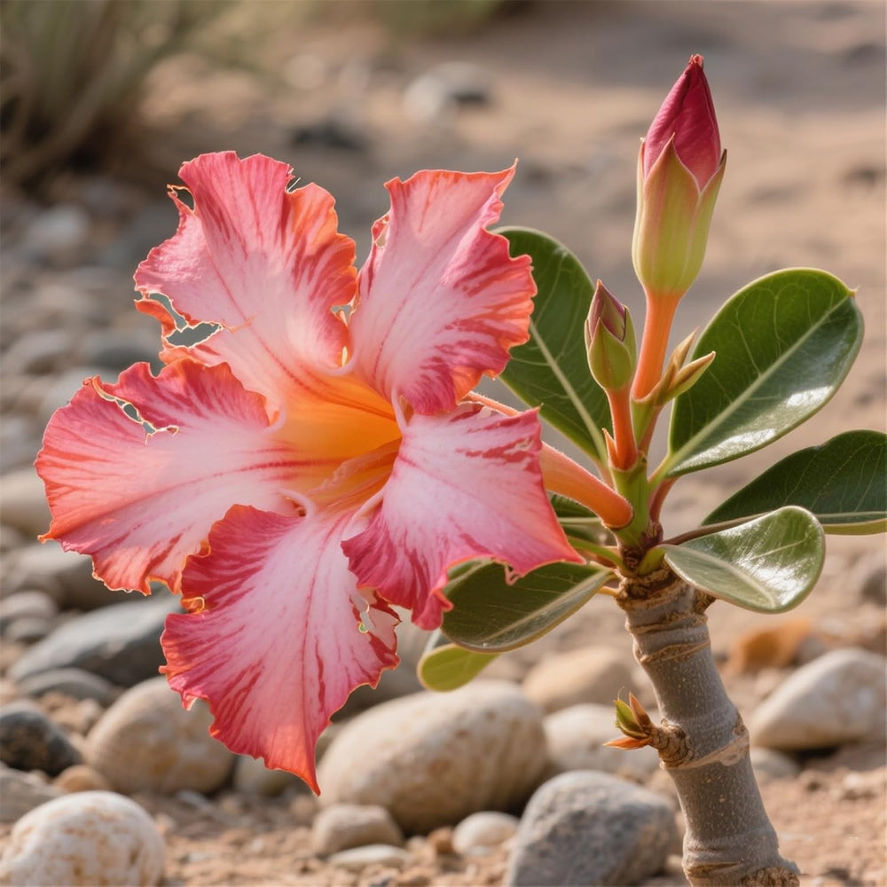 Winterhart pflanzen, Lebende Pflanzen,Mehrjährige Blumenzwiebel ist winterhart, Mysteriöse magische Glühbirne, Blumenzwiebel Mix，3 years-1 Wüstenrose knollen -G