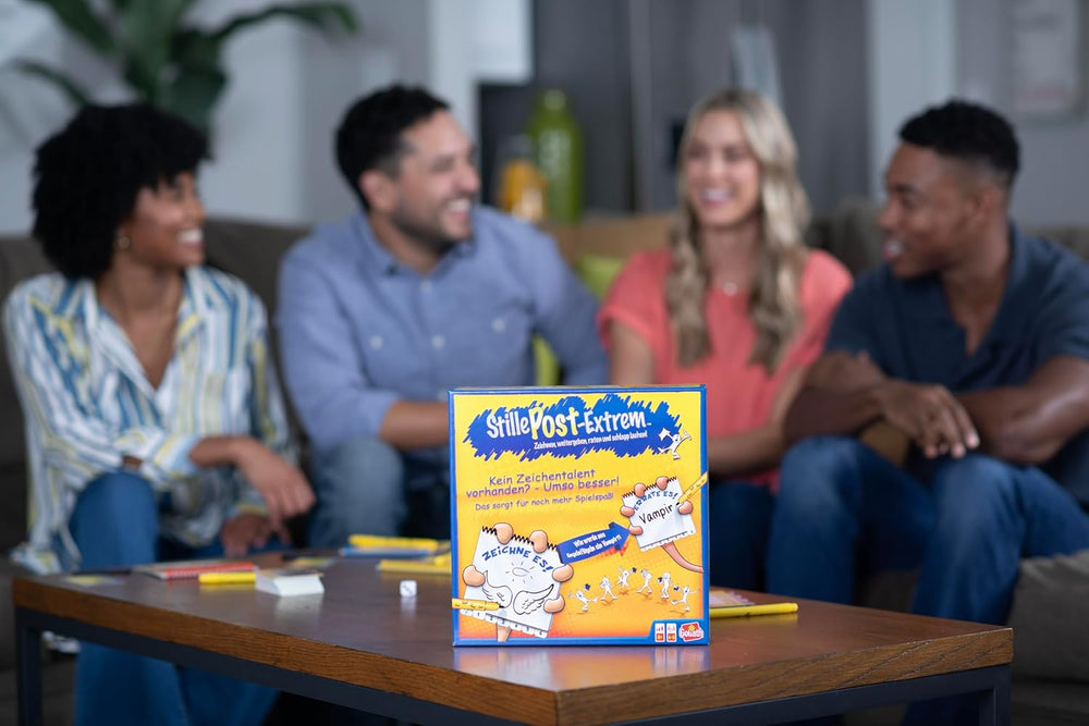 Goliat, POȘTĂ Extremă, un joc de petrecere pentru adulți și copii cu vârsta de 8 ani și peste, un joc de desen distractiv și rapid, pentru familie sau prieteni, jocuri de societate, 4 până la 6 jucători, 20 de minute