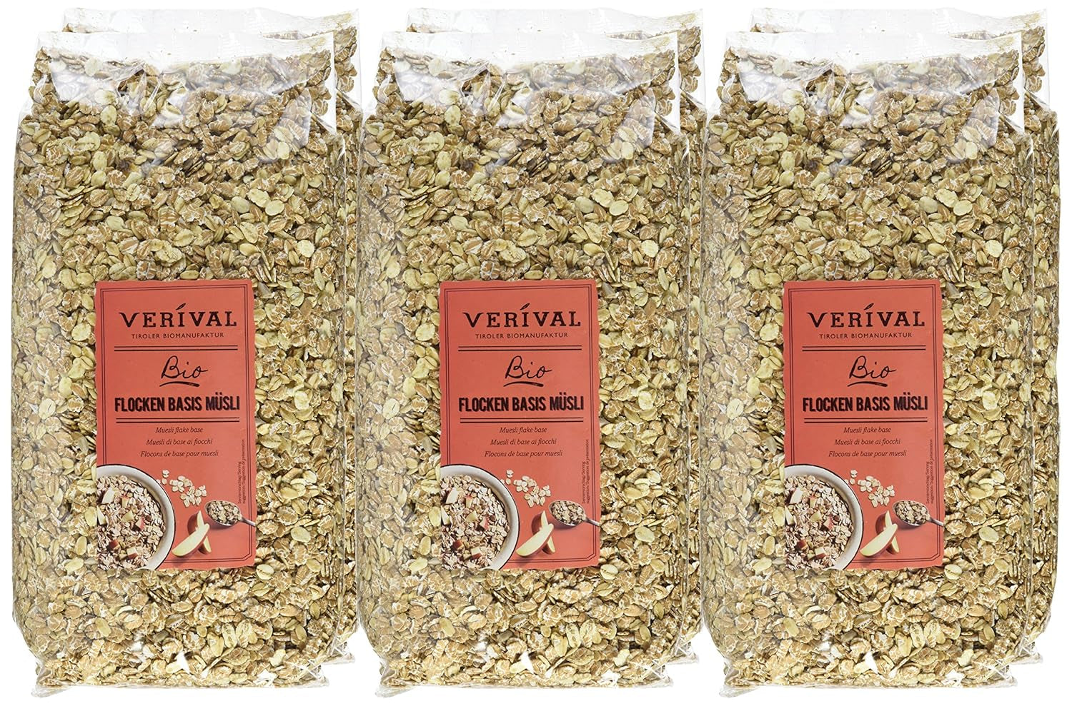 Verival Flakes Bază Muesli - Organic, pachet de 6 (6 x 1 kg)