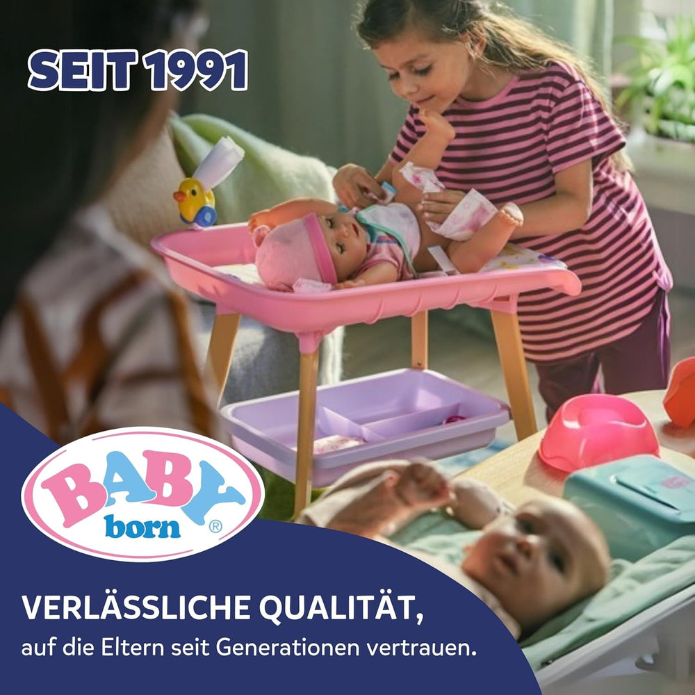 BABY Born Emily Lauf mit Mir - 43 cm Puppe mit elektronischen Funktionen - Krabbel- & Lauflernpuppe mit Soundfunktion - Inkl. rosa Strampler & Mütze - Geeignet für Kinder ab 3 Jahren