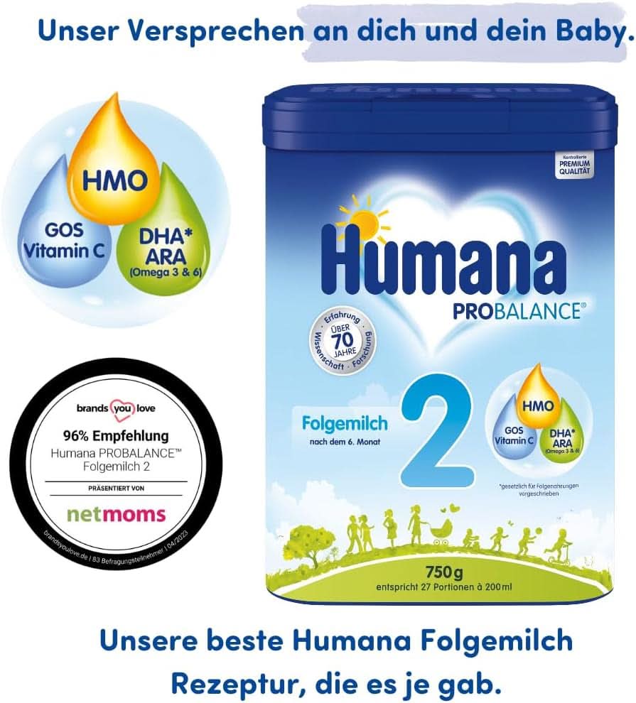 Lapte de continuare Humana PROBALANCE 2, după luna a 6-a, 750 grame Mama si Copilul Naty Shop