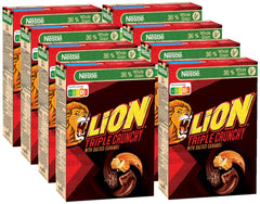 Cereale crocante pentru micul dejun Triple Crunchy în formă de churro cu ciocolată cu lapte și caramel sărat, conținut de cereale integrale 36%, pachet de 8 (8x300g)