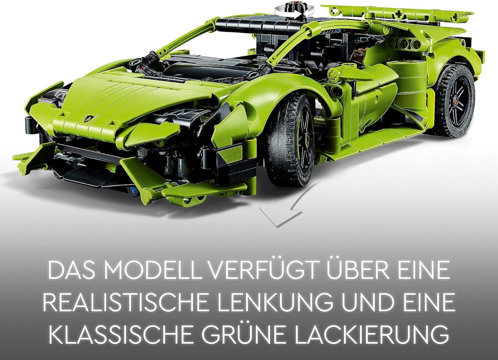LEGO 42161 Technic Lamborghini Huracán Tecnica kit model de mașină de jucărie, set de construcție pentru mașini de curse pentru copii, băieți, fete și fani ai sporturilor cu motor, cadou de colecționat Seturi de constructie Besuche den LEGO-Store