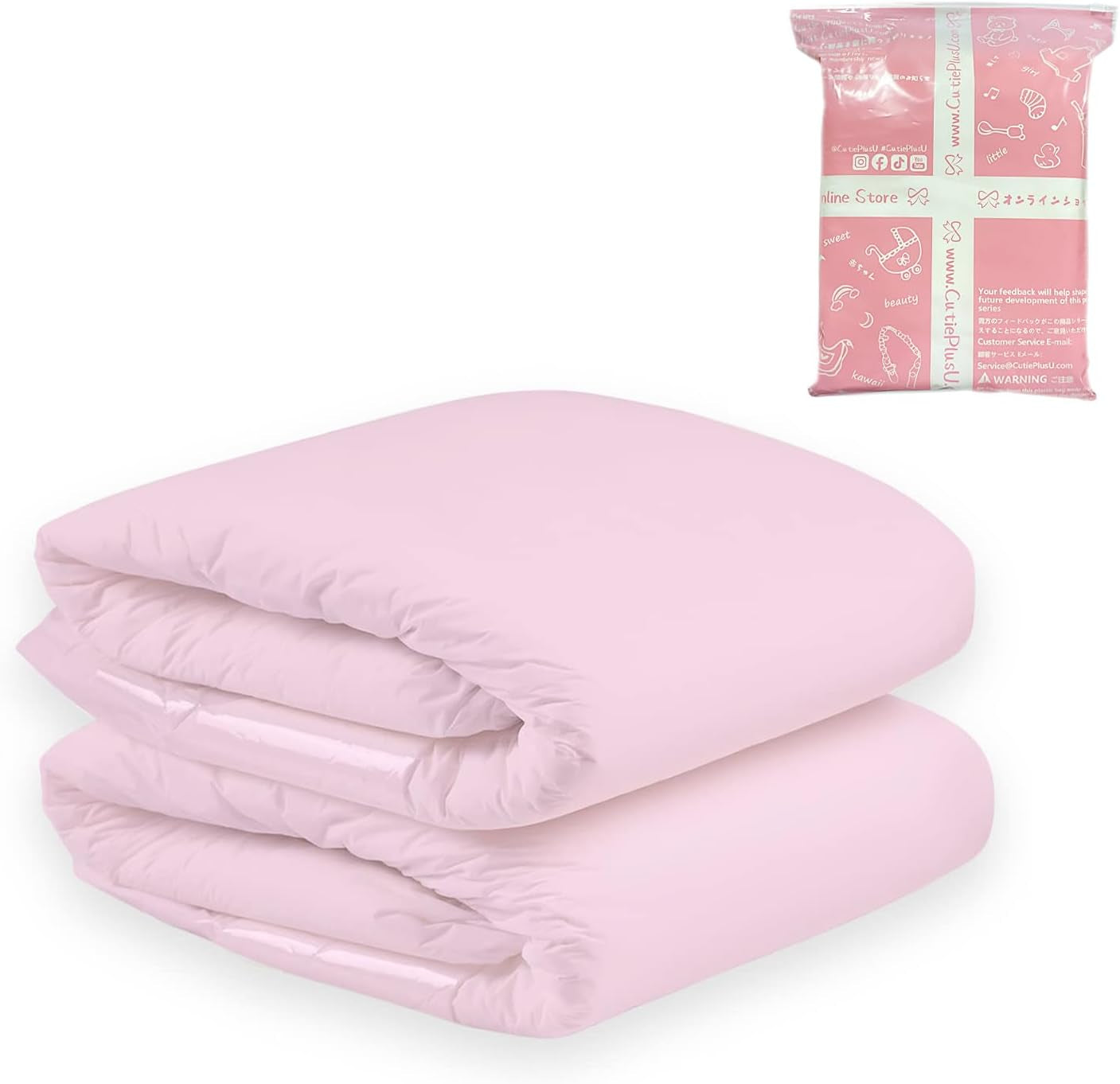 Scutece pentru adulți CutiePlusU, suprafață uscată, absorbție maximă peste noapte, scutec de incontinență de unică folosință – albastru, roz, alb, 3 bucăți (medii 71-96 cm)