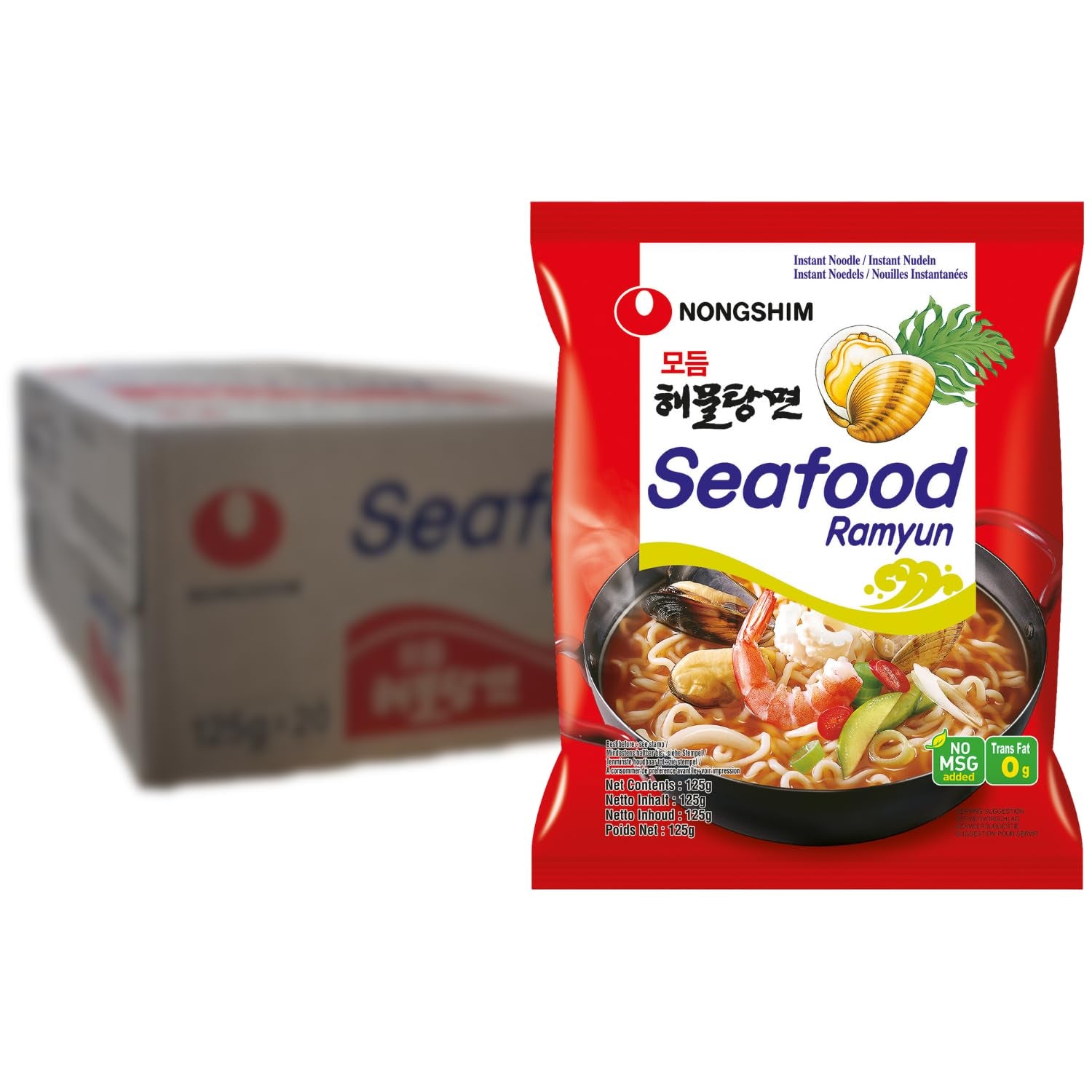 Tăiței instant Nong Shim Kimchi Ramyun Bol mare – Supă ramen coreeană – Preparare rapidă – 1 pachet de 112g