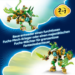LEGO DREAMZzz 2in1 Fuchs-Wächtermech - Actionfigur, verwandelbar in Fuchskrieger - inkl. 3 Minifiguren und sammelbarer grüner Schatz-Kreatur - Geschenk für Jungen ab 9 Jahren – 71508