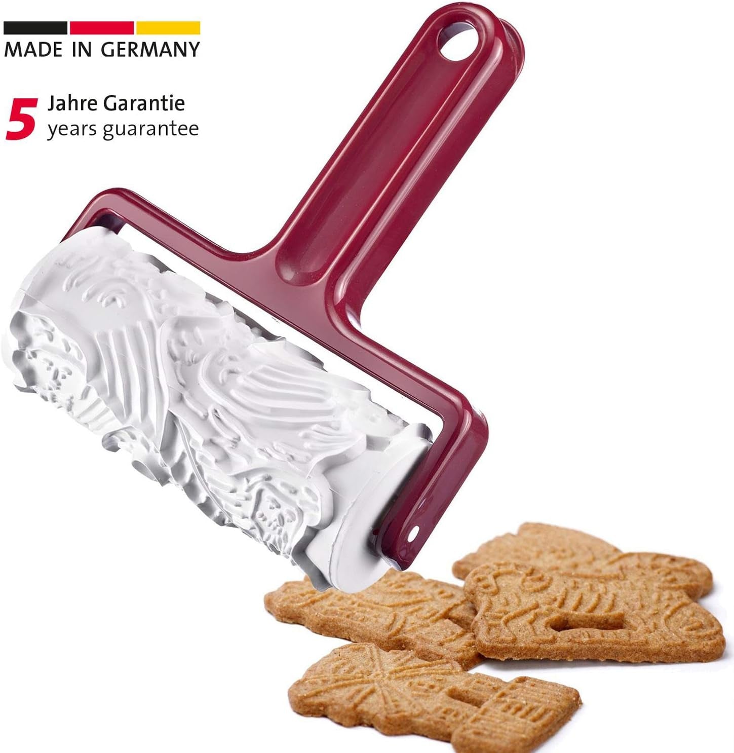 Rolă de specula Westmark, cu 7 modele diferite, lungime: 17,2 cm, plastic, Klausi, alb/roșu, 32162270