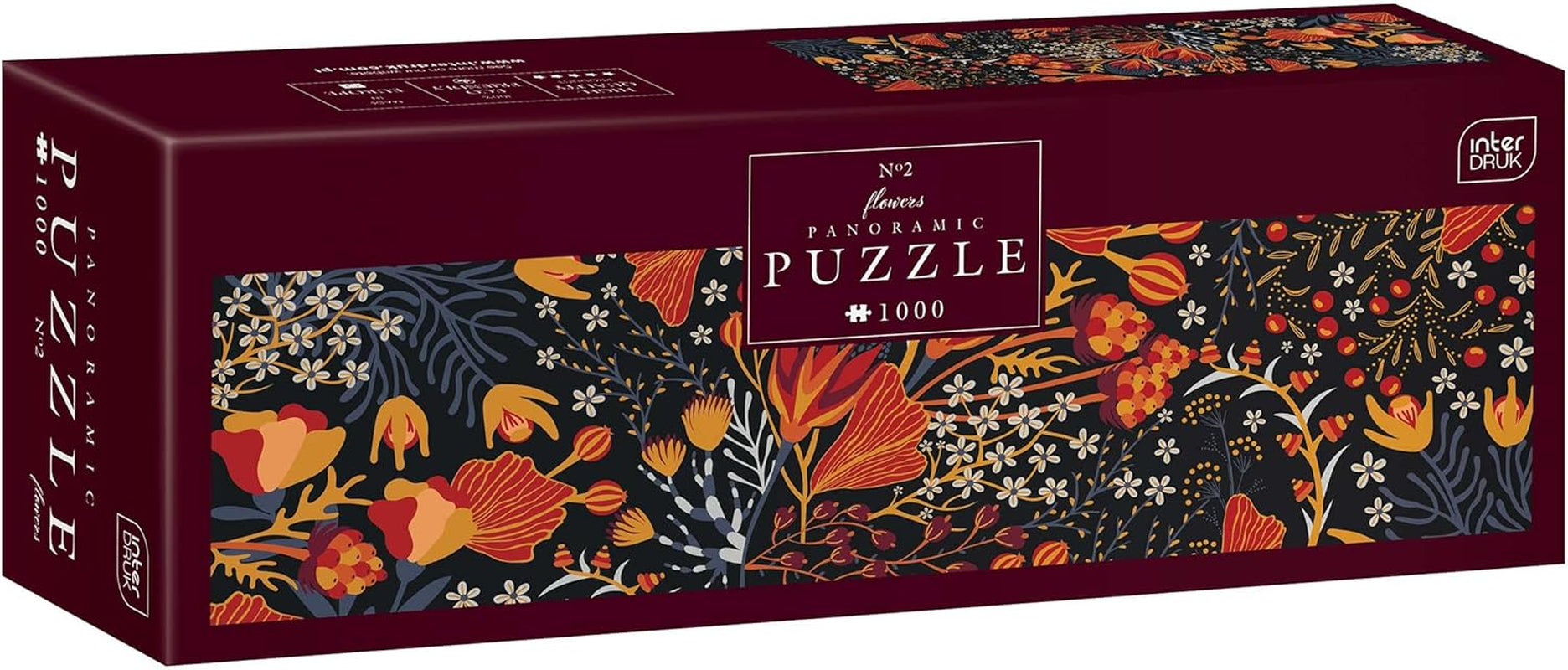 Flowers No. 1 - puzzle panoramic de 1000 de piese pentru adulți Puzzle Naty Shop Flori nr. 2
