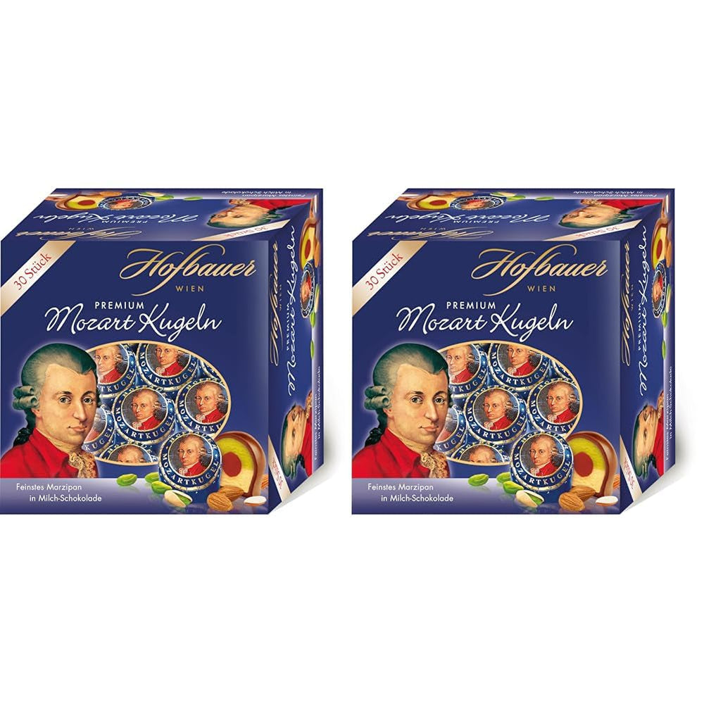 Hofbauer Vienna Mozart Balls, Cutie de ciocolata cu lapte 600 grame (30 buc.) Naty Shop