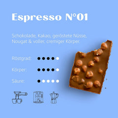 Espresso Nr. 1 – Amestec clasic de espresso cu 25% Robusta – Boabe de cafea pentru aparate complet automate și portafiltru – boabe întregi – 750g
