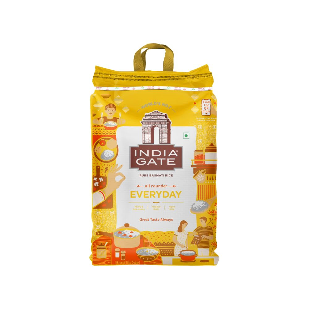 Orez Basmati Premium INDIA GATE – Orez cu bob lung fin, aromat, din India, bob lung fin (1 x 5 kg)