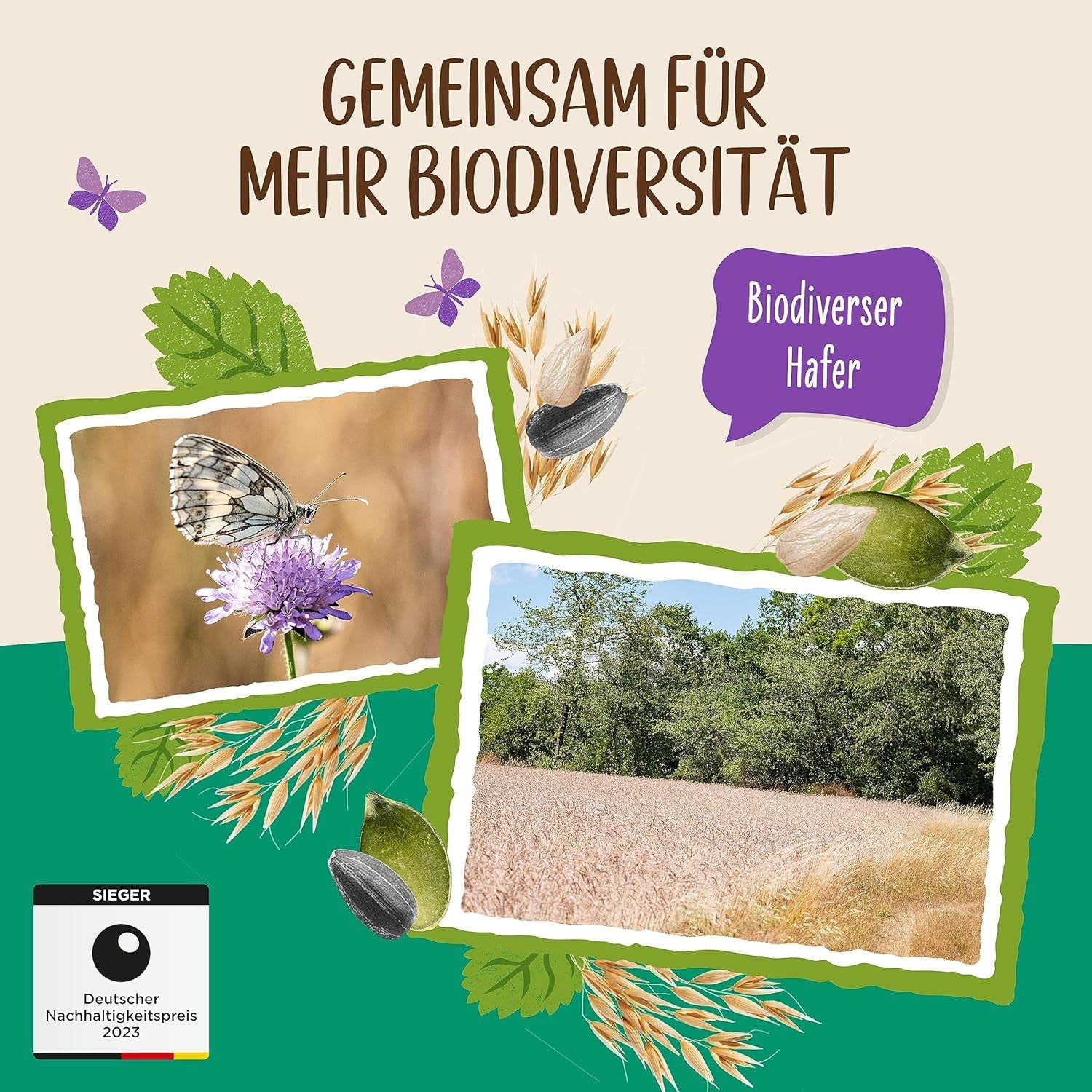 Muesli proteic neîndulcit Allos | Muesli organic | Fulgi de ovăz | Cereale pentru micul dejun | Vegan (5 x 450g), 1 bucată (pachet de 5)