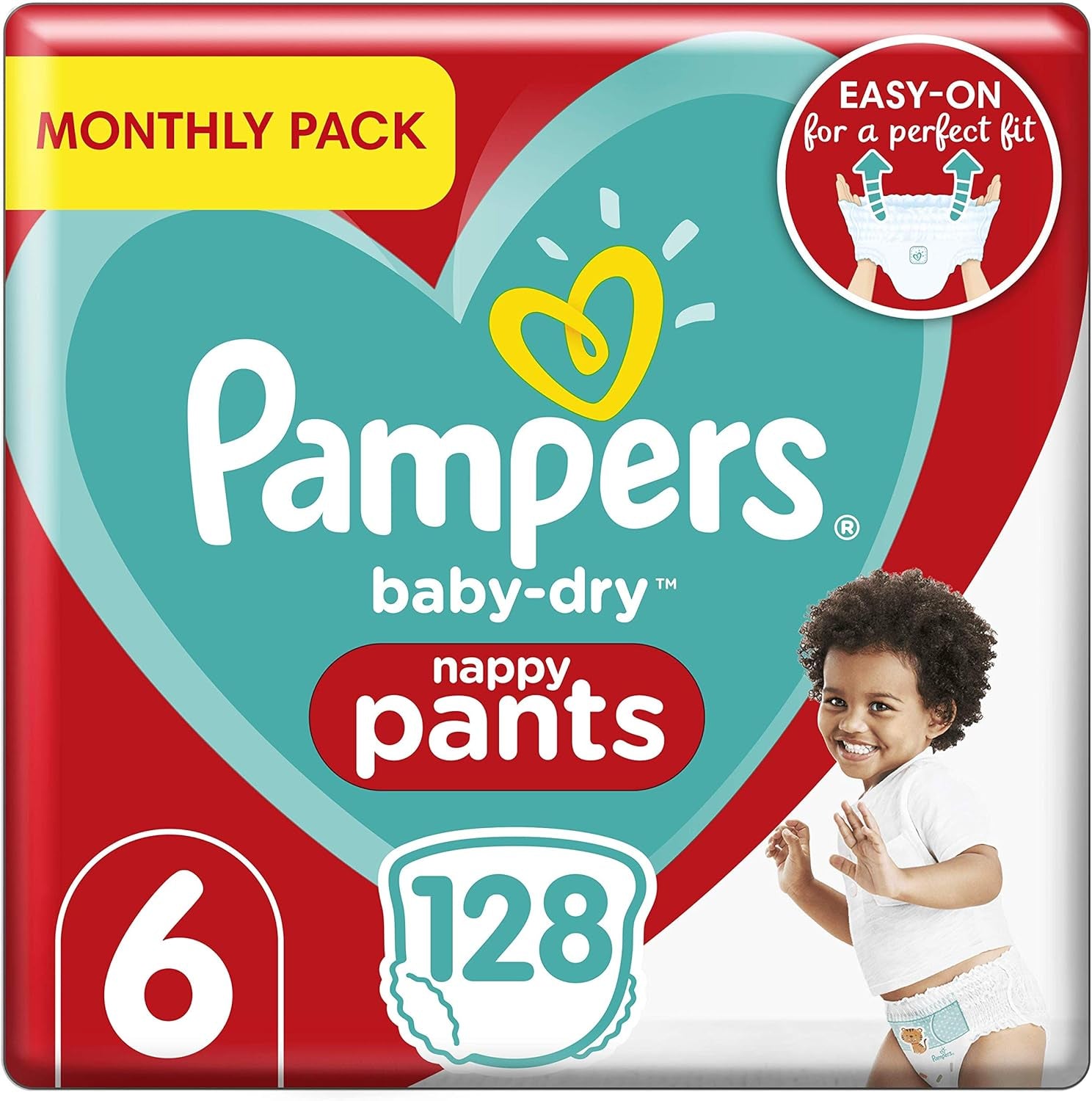 Pampers (Versiunea Veche), Chiloți, Mărimea 4, 9kg-15kg, Pachet de trei (1 x 88 scutece)