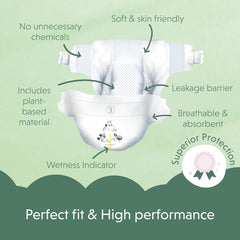 Scutece Moomin Baby Eco, mărimea 3, 5-8 kg, 48 bucăți, scutece premium moi | Moi și prietenoase cu pielea, respirabile, absorbante, fără substanțe chimice inutile |