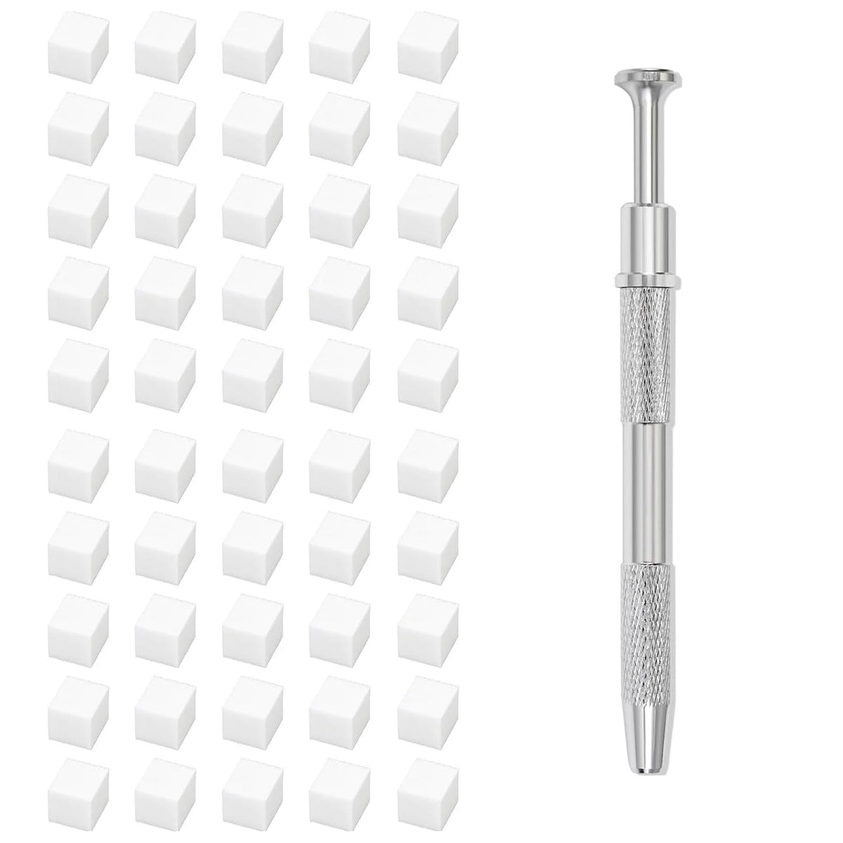 100 Stück Nail Art Schwamm Mit Piercing Zange,Nail Art Zubehör Schwamm Mit Piercing Kugel Aufdreher,Sponge Brush Applikator,Nagelkunst-Rendering-Werkzeuge,Für Gradient Nail Art Patterns Erstellen.
