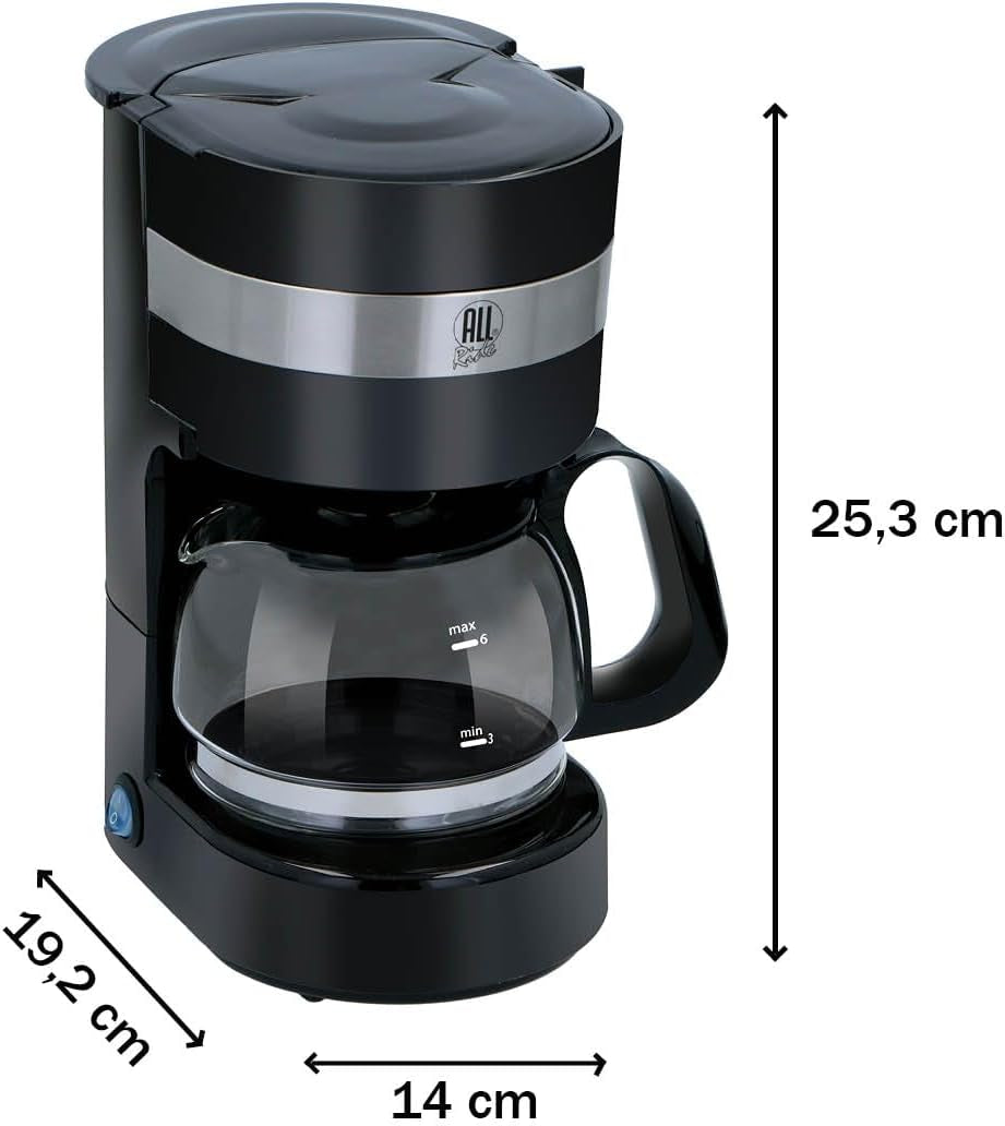 Cafetieră pentru camioane de 24V - Cafetieră pentru camioane - Cafetieră cu filtru - Cafetieră cu funcție de menținere la cald - Cafetieră cu carafă de sticlă - Neagră