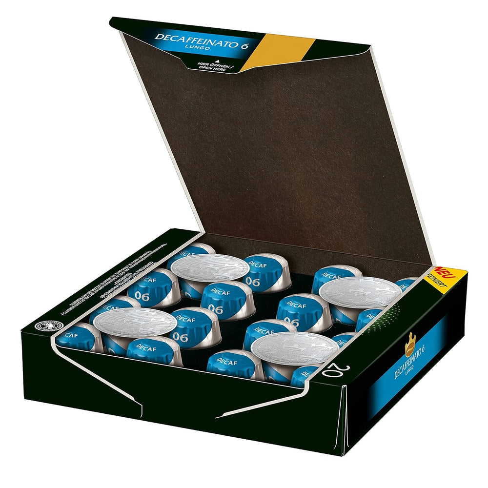 Jacobs Kaffeekapseln Krönung Crema, 10er Pack, 10 x 20 Getränke, 1040 g & Kaffeekapseln Lungo Decaffeinato- Intensität 6-200 Nespresso kompatible Kapseln, 10er Pack, 10 x 20 Getränke