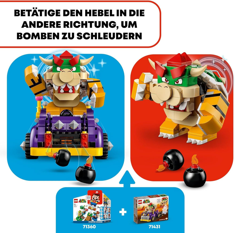 LEGO Super Mario Bowser's Monster Cart - Set de expansiune, jucărie pentru mașină cu figura Bowser pentru băieți și fete, set cu un singur personaj, cadou de gamer pentru copii de la 8 ani 71431 Seturi de constructie Besuche den LEGO-Store
