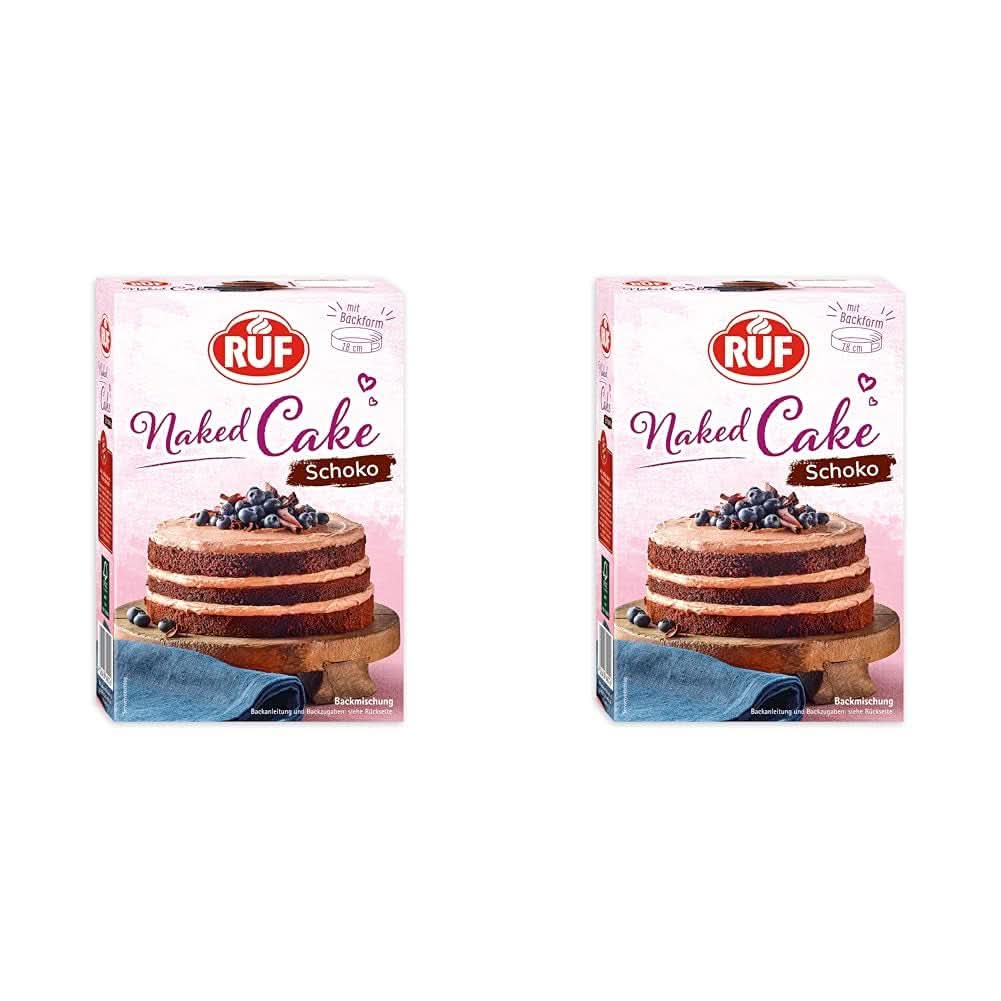 RUF New York Cheesecake Strawberry No Bake, Cheesecake american original cu sos de căpșuni, 360 grame Bucatarie Naty Shop 2 x 300 grame Naked Cake