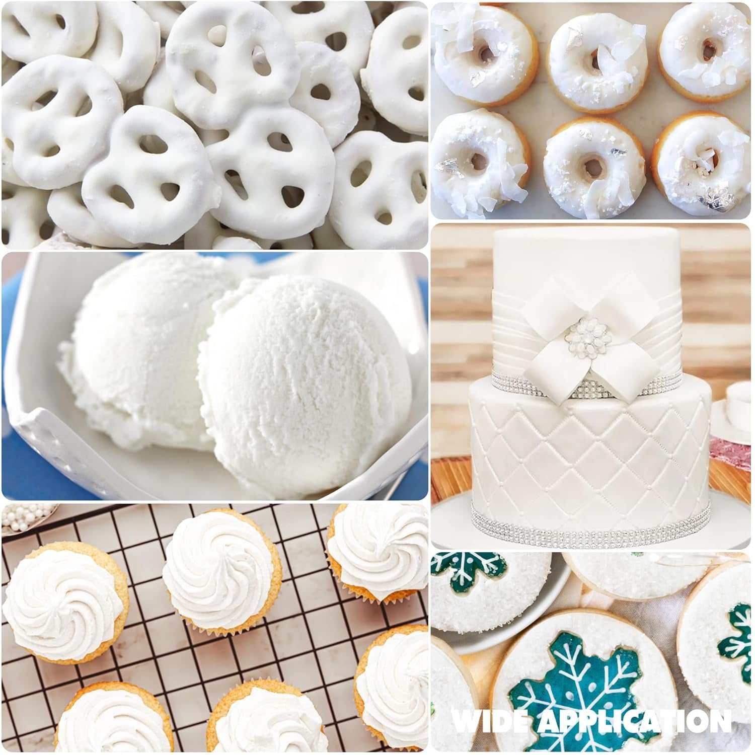 Colorant alimentar gel - 120 g coloranți alimentari concentrați pentru decorarea torturilor, copt, fursecuri, macaroane - Colorant alimentar fără zahăr pentru băuturi, decorarea torturilor, slime DIY, ou de Paște (alb)