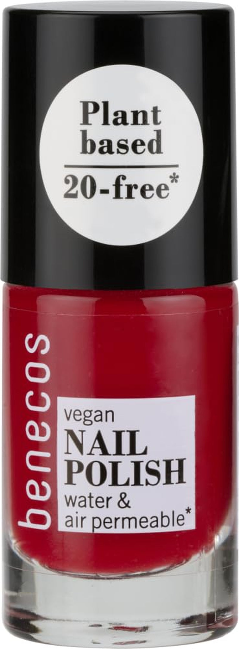 Oja vegană Benecos 20-Free, roșu vintage - ojă pe bază de plante - uscare rapidă și de lungă durată - permeabilă la apă - îmbogățită cu biotină - 5ml