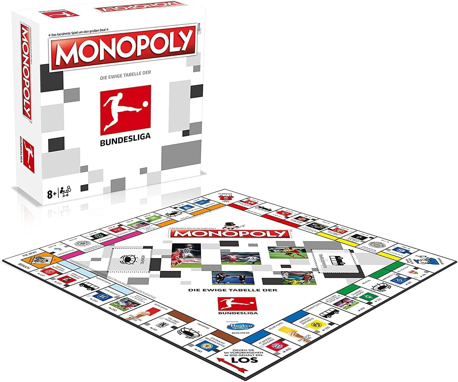 Winning Moves Monopoly Ediția Bundesliga - Joc Monopoly pentru fani - Jocuri de strategie pentru familie Ediția Bundesliga - 2+ jucători Vârste 8+ - Germană