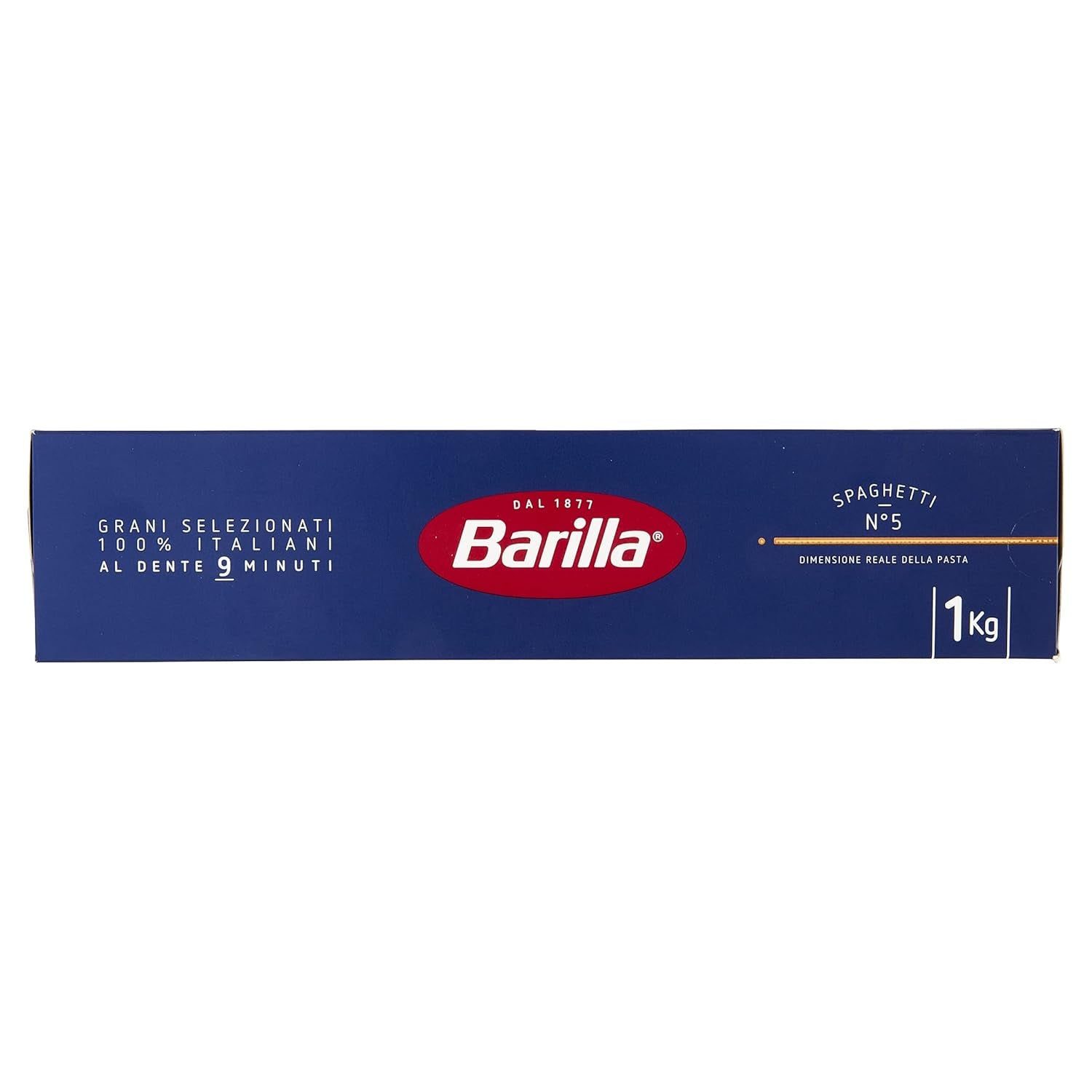 Paste Barilla Classic Spaghetti No. 5 din grâu dur de înaltă calitate, întotdeauna al dente (1 x 1 kg)