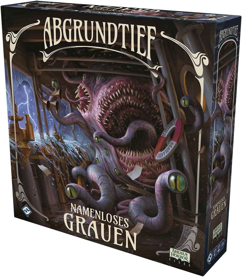 Fantasy Flight Games, Abyss – Horror fără nume, Expansiune, Joc pentru experți, Joc de strategie, 3-6 jucători, Vârste 14+, 120-240 minute, Germană, Multicolor, Colorat