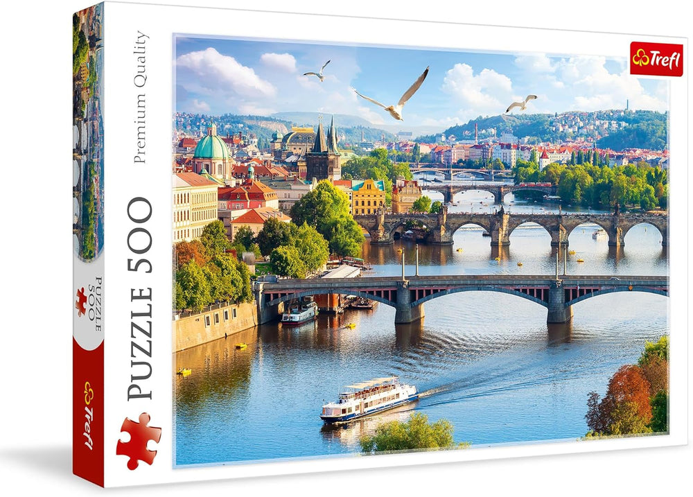 Trefl, Puzzle, Praga, Republica Cehă, 500 piese, Calitate premium, Pentru adulți și copii cu vârsta de peste 10 ani Puzzle Naty Shop Multicolor