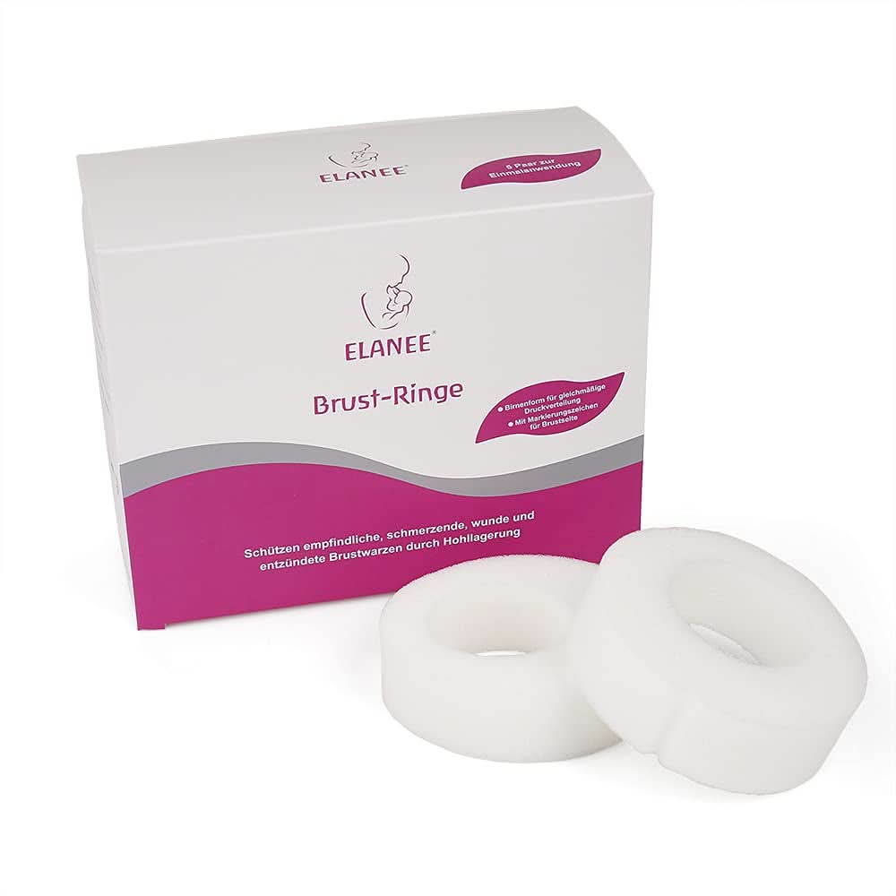 ELANEE Brust-Ringe, Schutz Der Brustwarze Bh-Kontakt Durch Hohllagerung, Ideal Bei Wunden, Entzündeten Brustwarzen Durch Stillen, 10 Stück (222-00) Accesorii Hrana si Alaptare Bebe Naty Shop 10 Stück (1Er Pack)