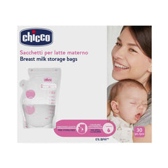 Sac de lapte Chicco cu 30 de bucăți, Rezistent la scurgeri, 250 ml Accesorii Hrana si Alaptare Bebe Naty Shop