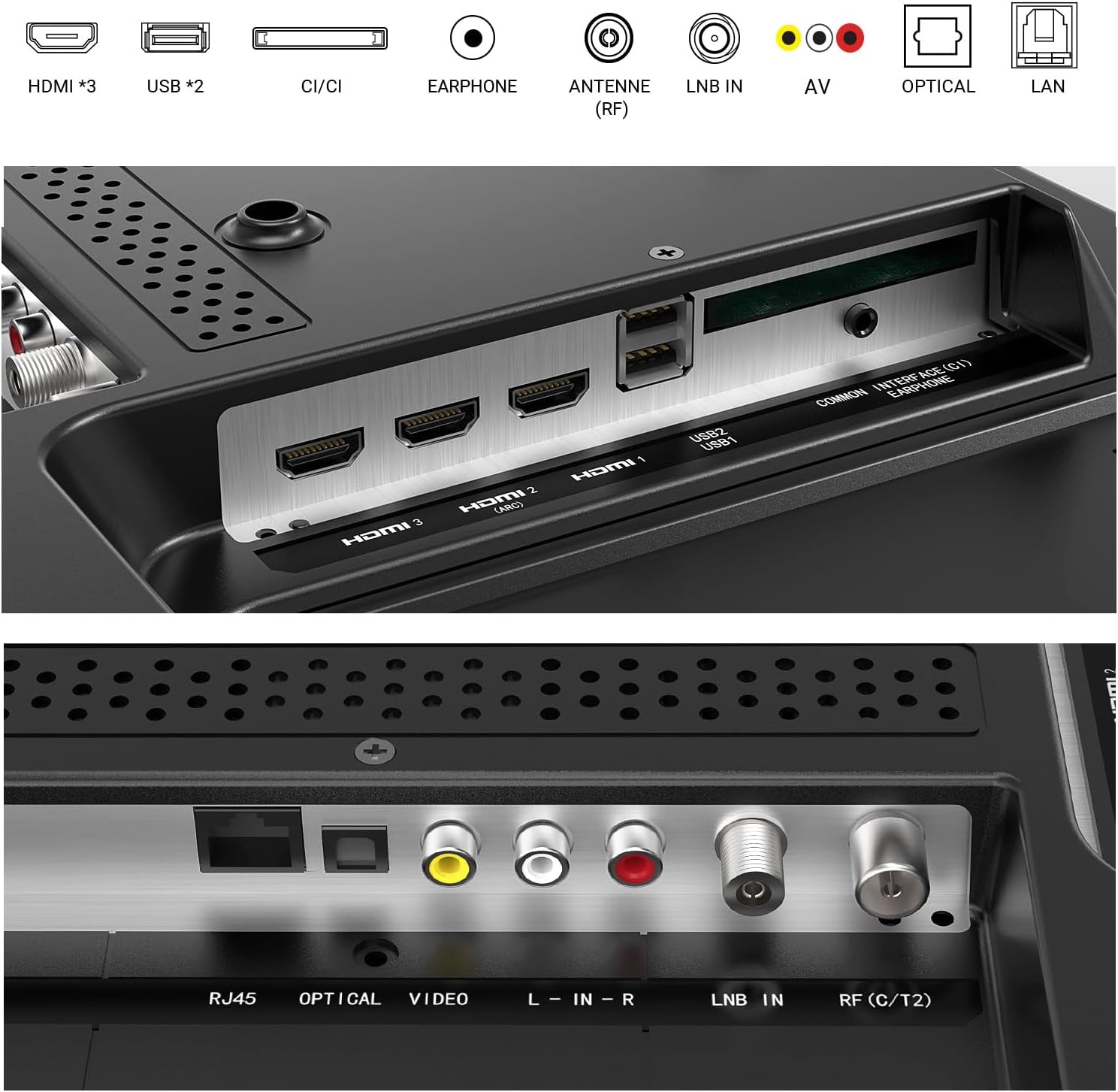 Televizor inteligent RCA VRS32HQ1, televizor LED HD de 32 inch (80 cm), cu WLAN, tuner triplu (DVB-T/T2, DVB-C, DVB-S/S2), App Store, HDMI, USB, CI/CI+, Netflix, YouTube și multe altele [RVSmart 2024]