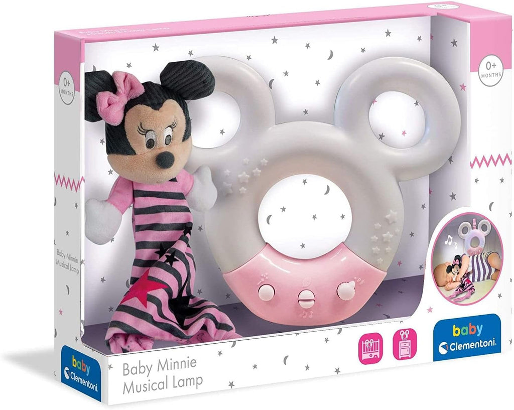 Clementoni 17396 Disney Baby Minnie Sound & Colour Lamp Night Light White Music 0 luni + Jucarii Bebe Naty Shop